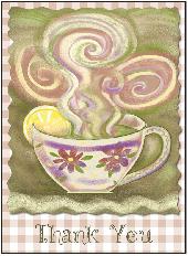 Chamomile Tea Card Gingham